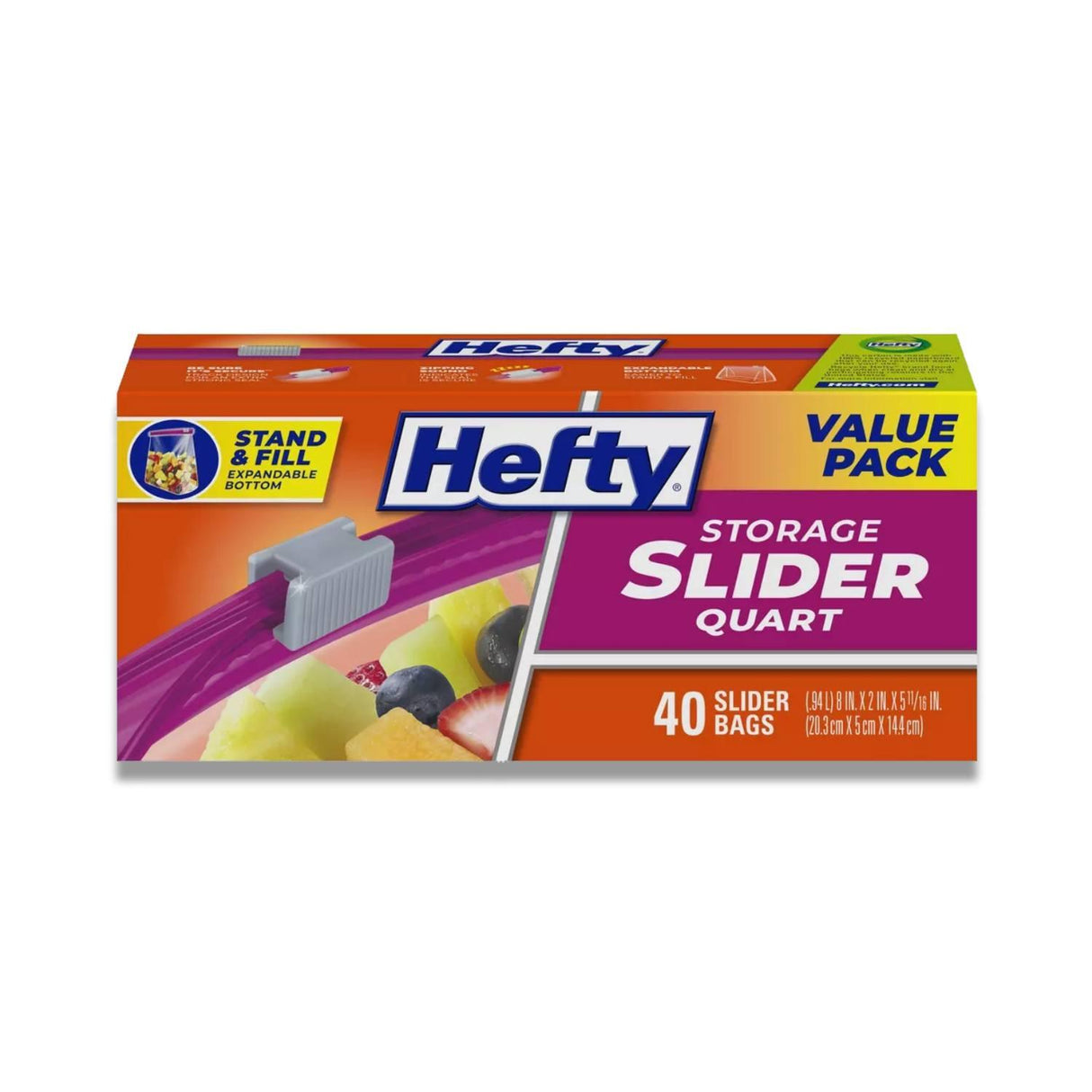 Hefty - Quart Food Storage Slider Bag - 40 Ct - 9 Pack