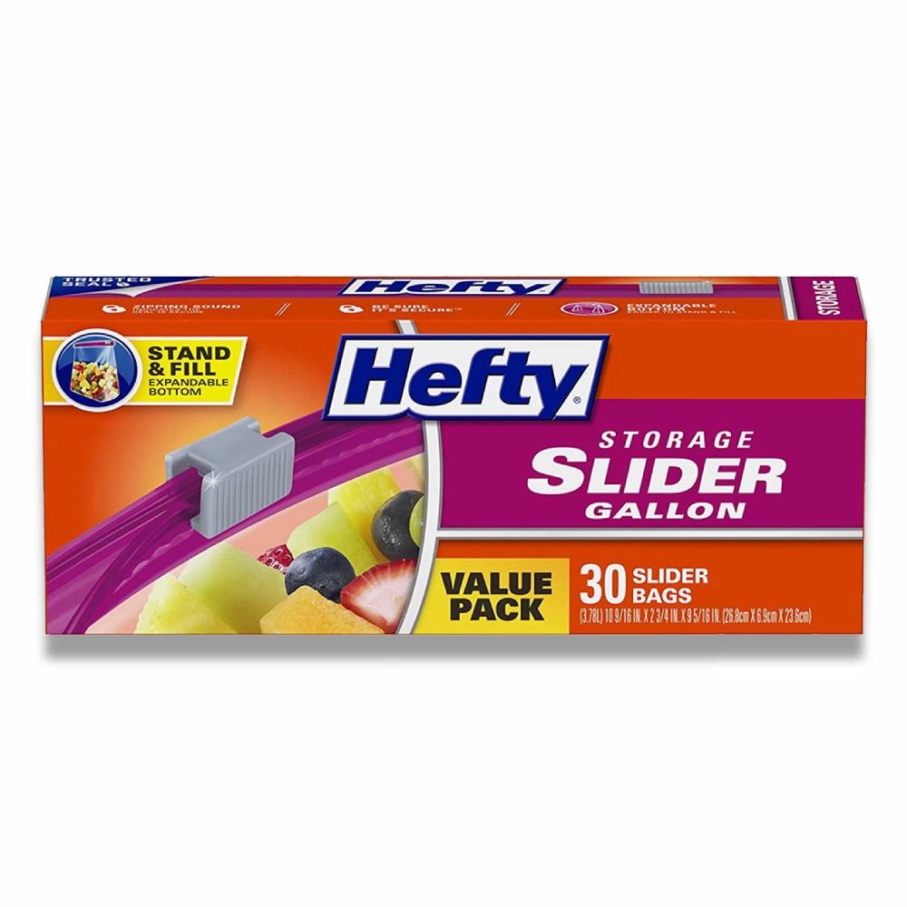 Hefty - 1 Gallon Slider Storage Bags - 30 Ct - 9 Pack