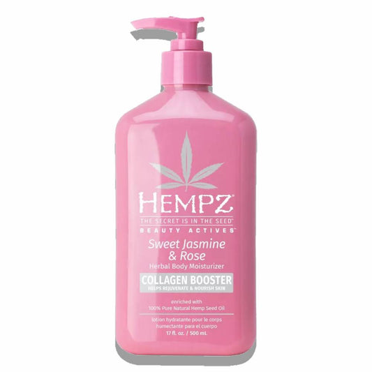 Hempz - Beauty Actives Sweet Jasmine & Rose Body Lotion with Collagen Booster - 17 Oz - 12 Pack