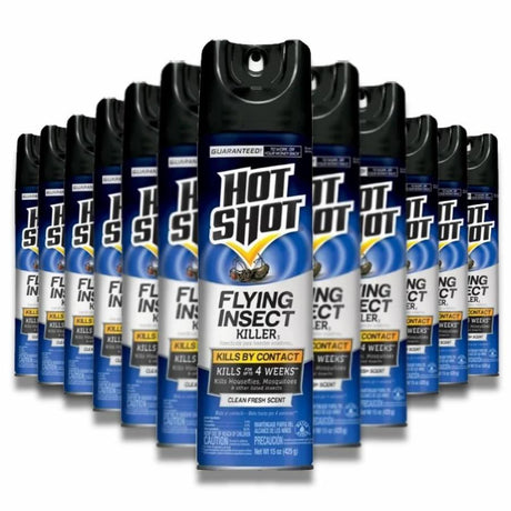 Hot Shot Flying Insect Killer Spray 15 Oz 12 Pack Contarmarket