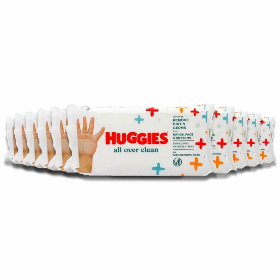 Huggies Baby Wet Wipes, All Over Clean - 56 ct each - 10 Packs