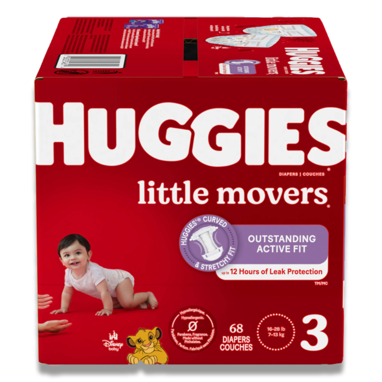 Huggies - Little Movers Baby Diapers, Size 3 - 68 Ct Each