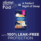 Always - Ultra Thin Size 4 Overnight Pads With Wings, Unscented - 80 Ct