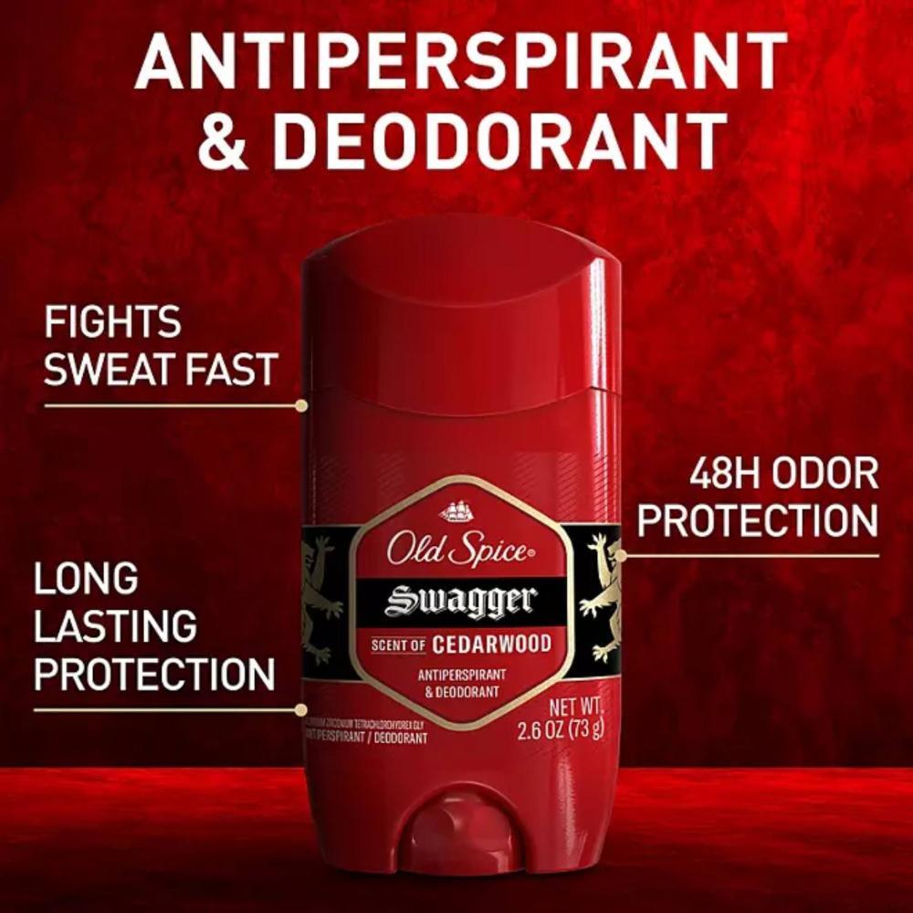 Old Spice - Swagger Antiperspirant & Deodorant for Men - 2.6 Oz - 5 Pack