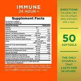 Nature's Bounty IMMUNE 24 HOUR + Immune Support 50-Softgels - 12 Pack