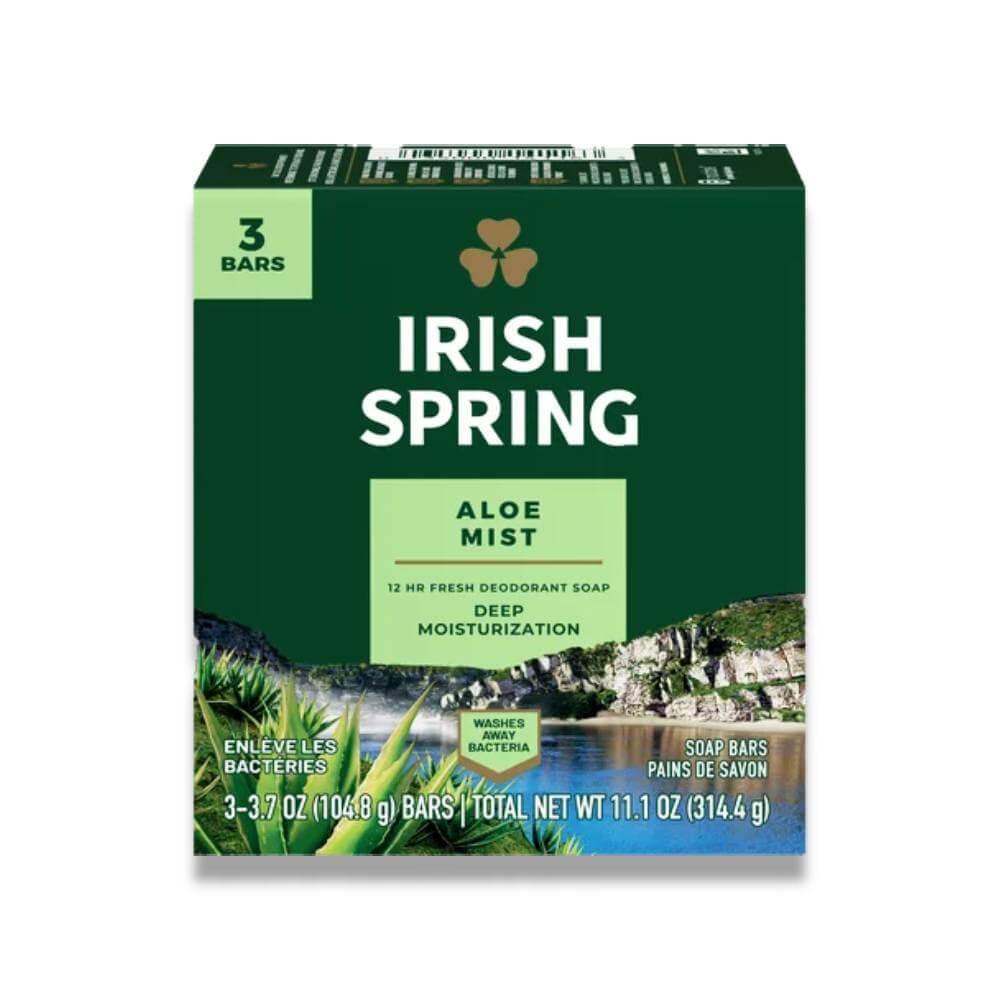 Irish Spring Deodorant Soap, Aloe -3 Bars -  3.7 Oz Each 54ct -  18 Pack