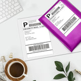 KKBESTPACK - Half Sheet Shipping Labels , 2 Per Page Self Adhesive Mailing Labels - 100 Sheets (200 Labels)