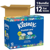 Kleenex Trusted Care 2-ply Facial Tissues Flat Boxes 160 Tissues/Box 12 Boxes Contarmarket