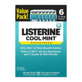 Listerine - Cool Mint Pocketpaks Breath Strips - 6 Pack - 72 Strips