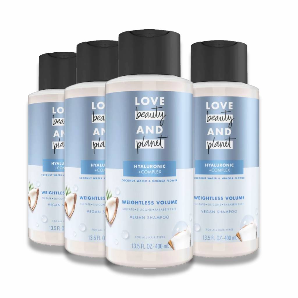 Love Beauty and Planet - Coconut Water & Mimosa Flower Sulfate-Free Shampoo - 13.5 Oz - 4 Pack