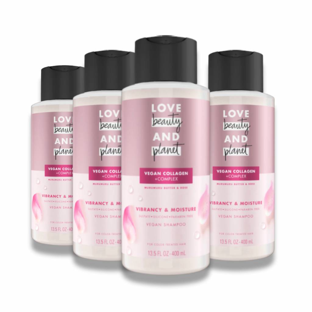 Love Beauty and Planet - Sulfate-free Murumuru Butter & Rose Shampoo - 13.5 Oz - 4 Pack