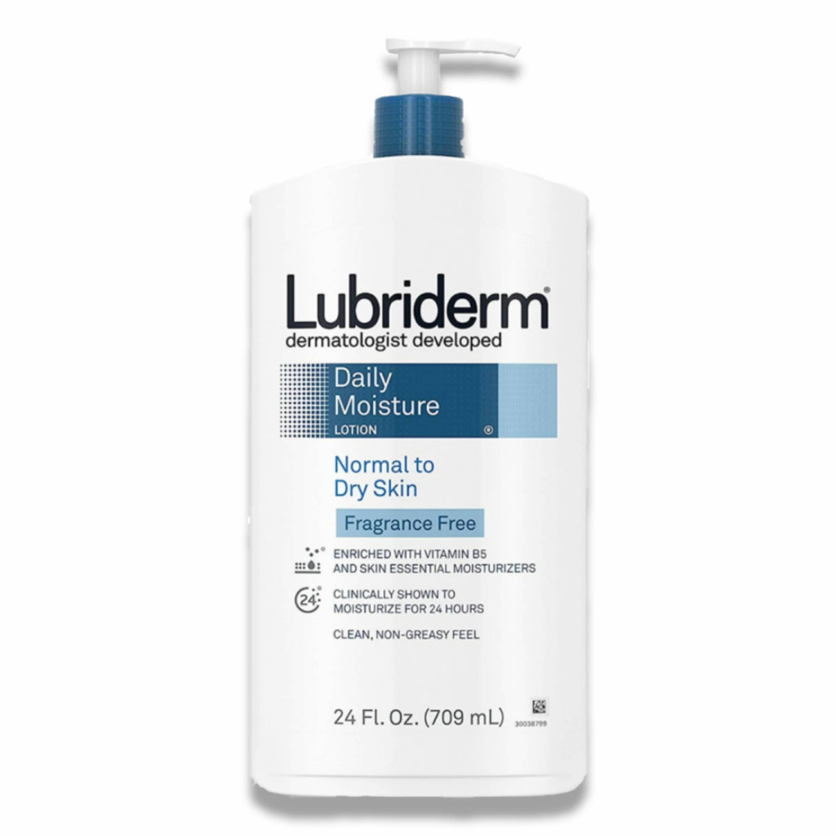 Lubriderm - Daily Moisturizing Lotion for Normal to Dry Skin, Fragrance-Free - 24 Oz - 12 Pack