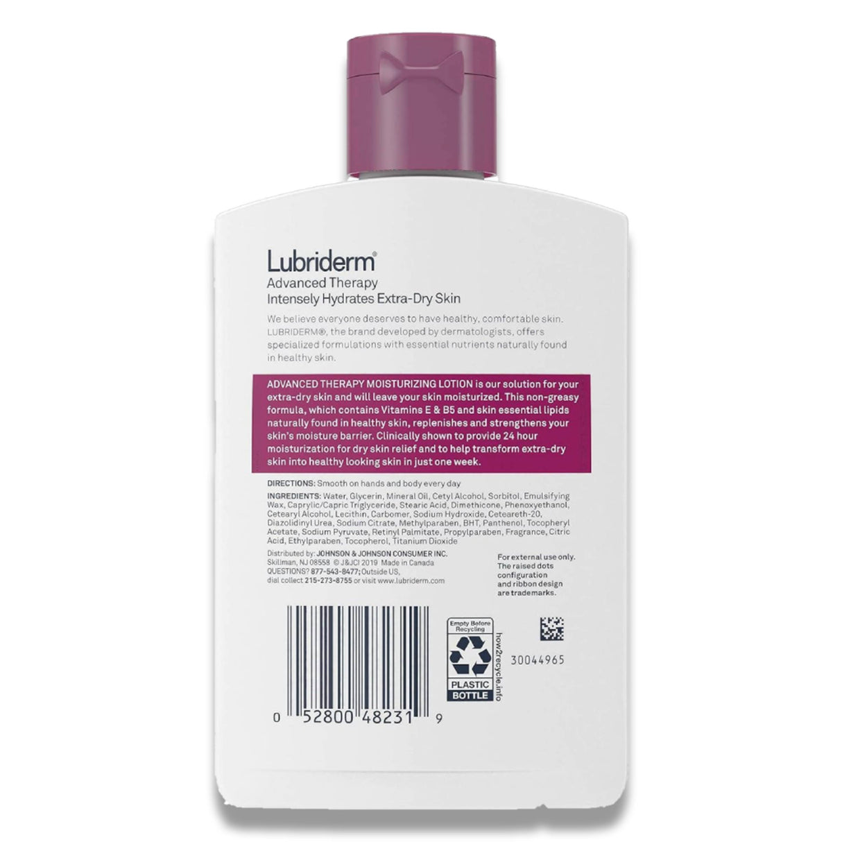 Lubriderm - Advanced Therapy Moisturizing Lotion , Deep Hydration for Extra Dry Skin - 6 Oz - 12 Pack