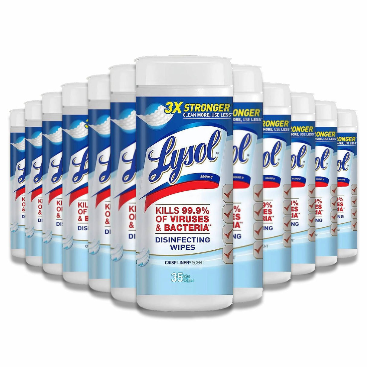 Lysol - Disinfectant Wipes Linen Crunchy - 35 Ct - 12 Pack