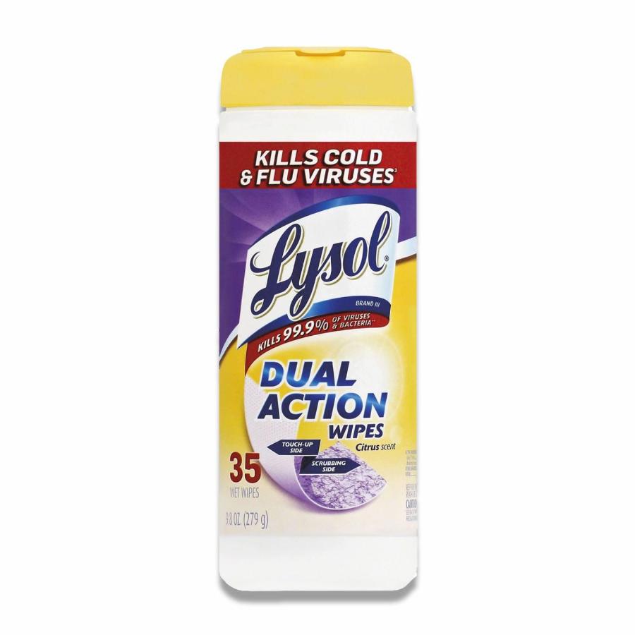 Lysol - Dual Action Disinfecting Wipes, Citrus - 35 Ct - 12 Pack