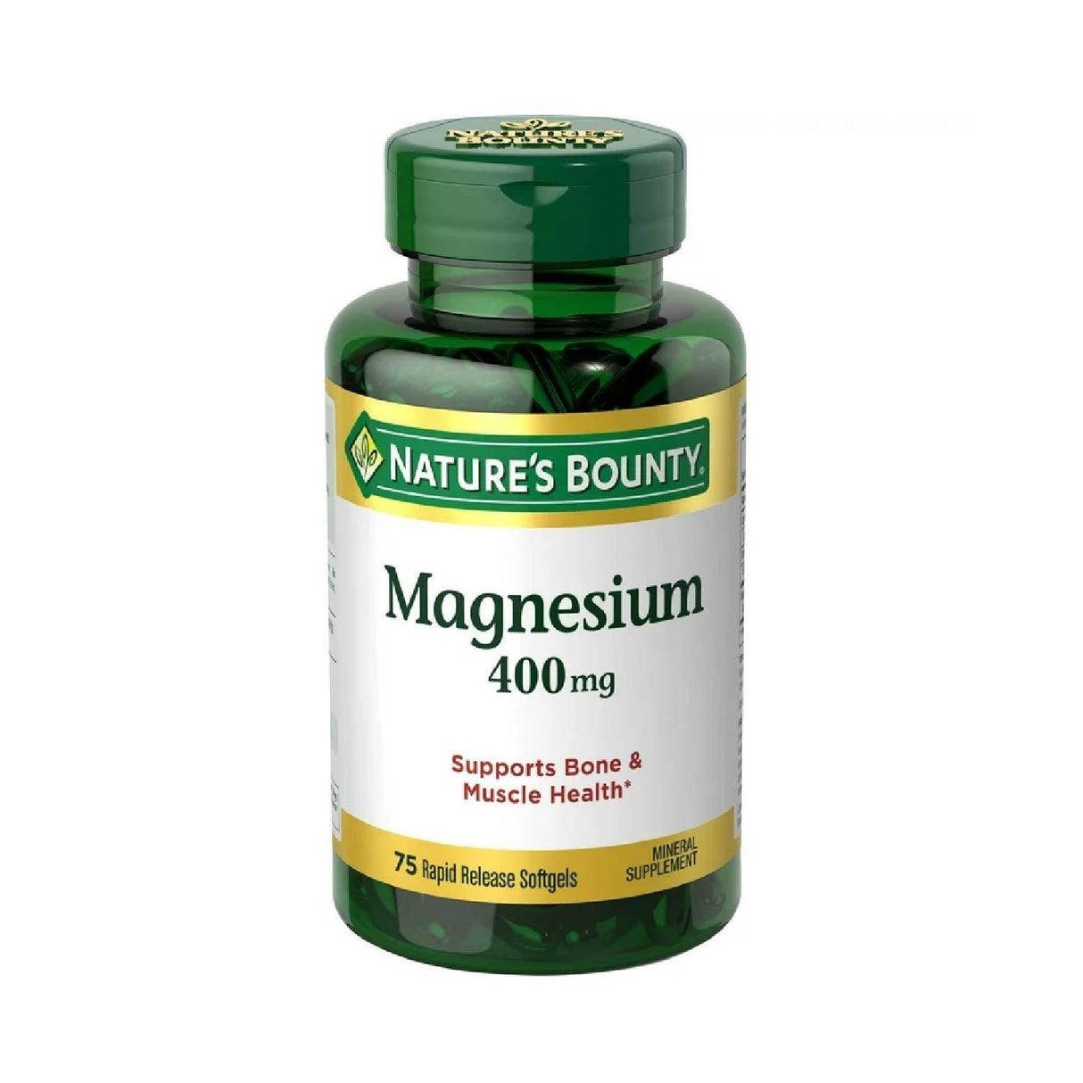 Nature's Bounty - Magnesium Softgels - 75 Count (400 mg) - 3 Pack