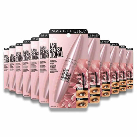 Maybelline Lash Sensational Washable Mascara 254 Very Black 0.32 Oz 12 Pack Contarmarket