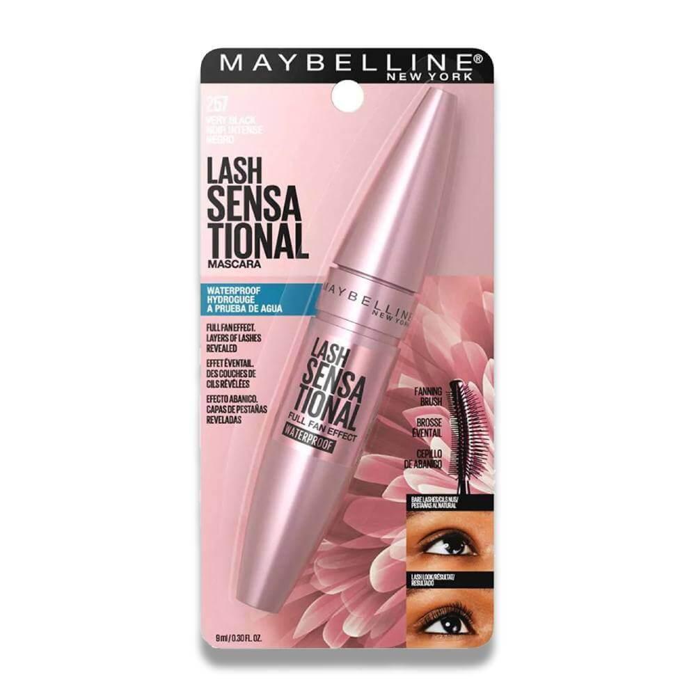 Maybelline - Lash Sensational Waterproof Mascara, Very Black - 0.30 Oz - 12 Pack