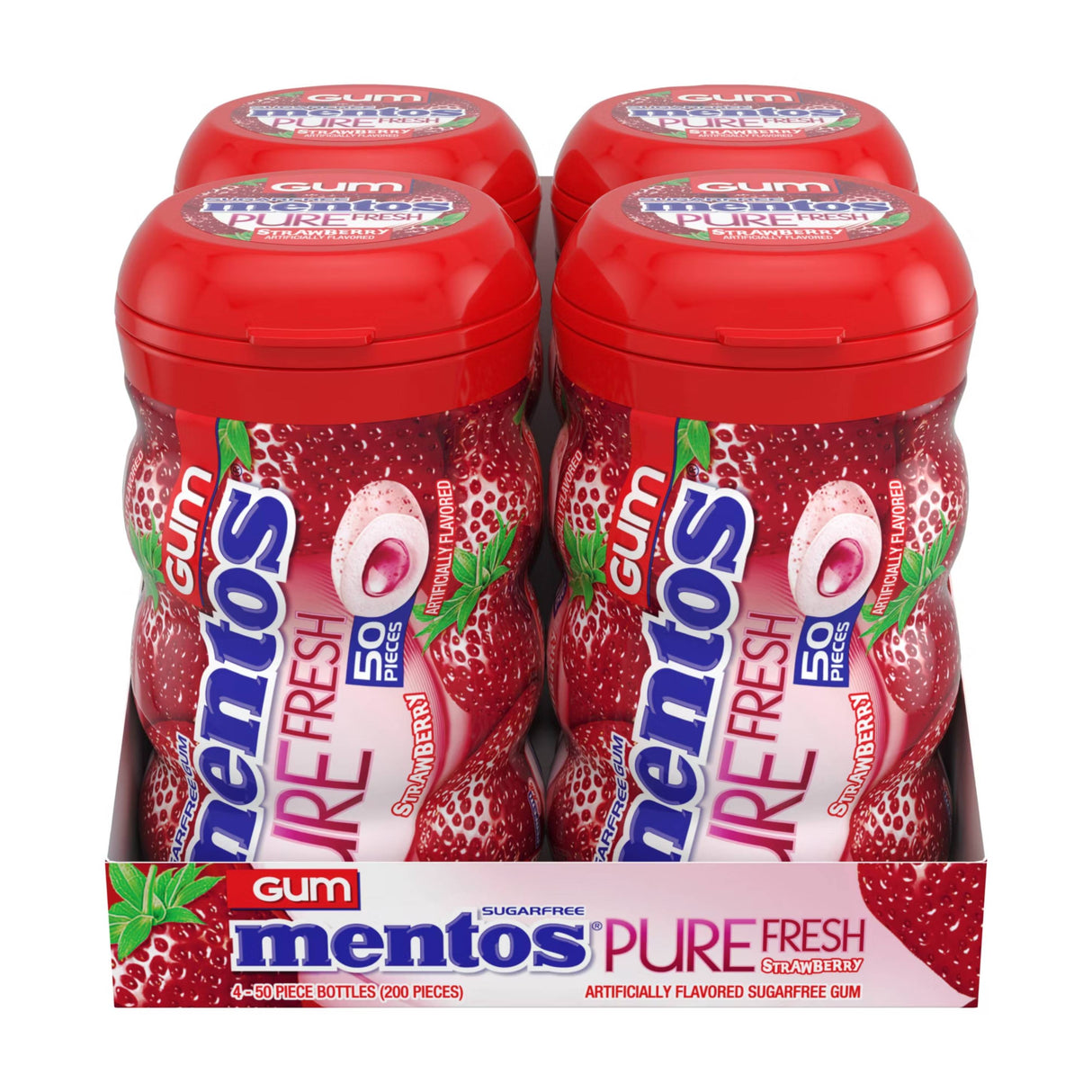 Mentos Pure Fresh Strawberry Gum - 4 Pack