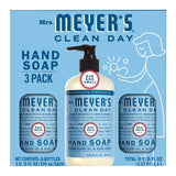 Mrs. Meyer's Clean Day Liquid Hand Soap, Rain Water Scent Bottle - 3 Pack - 12.5 Oz