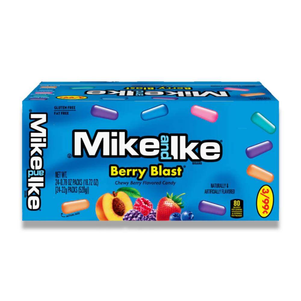 Mike & Ike Berry Blast Candy - 0.78 Oz - 24 Ct - 16 Pack Contarmarket