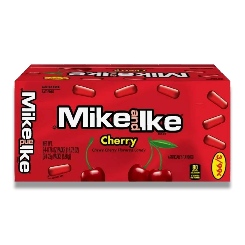 Mike & Ike Cherry Candy - 0.78 Oz - 24 Ct - 16 Pack Contarmarket