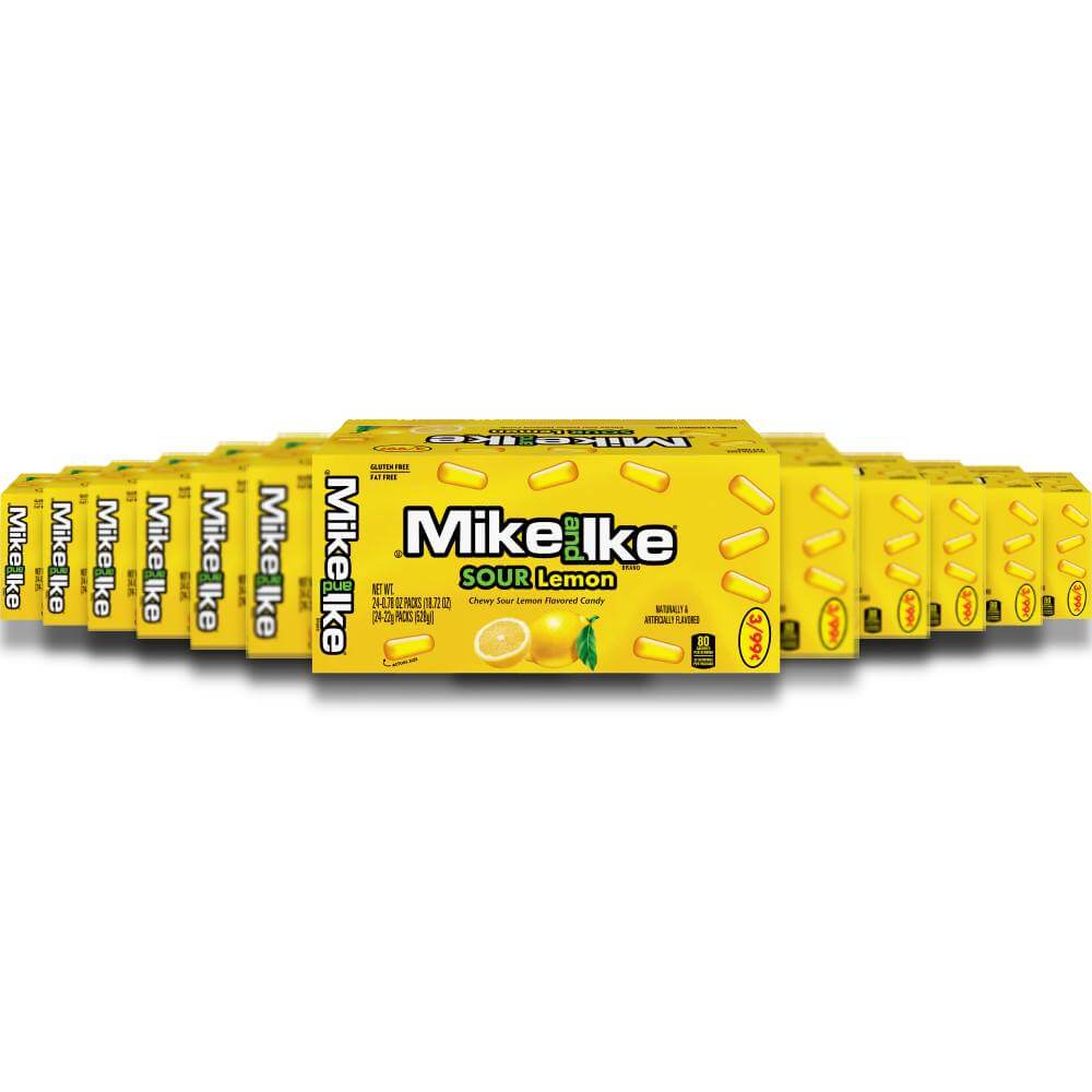 Mike & Ike Sour Lemon Candy - 0.78 Oz - 24 Ct - 16 Pack Contarmarket