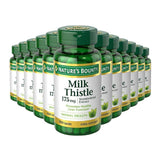 Nature's Bounty Milk Thistle 175 Mg Standardized Extract - 100 Capsules - 12 Pack