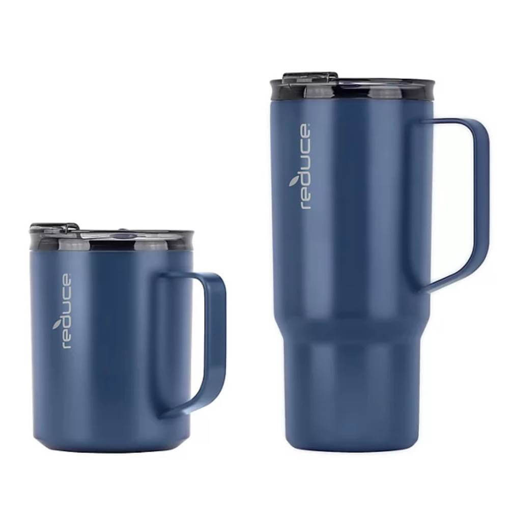 Reduce Cold1 24oz Tumbler with Straw, 2-Pack (Blue)