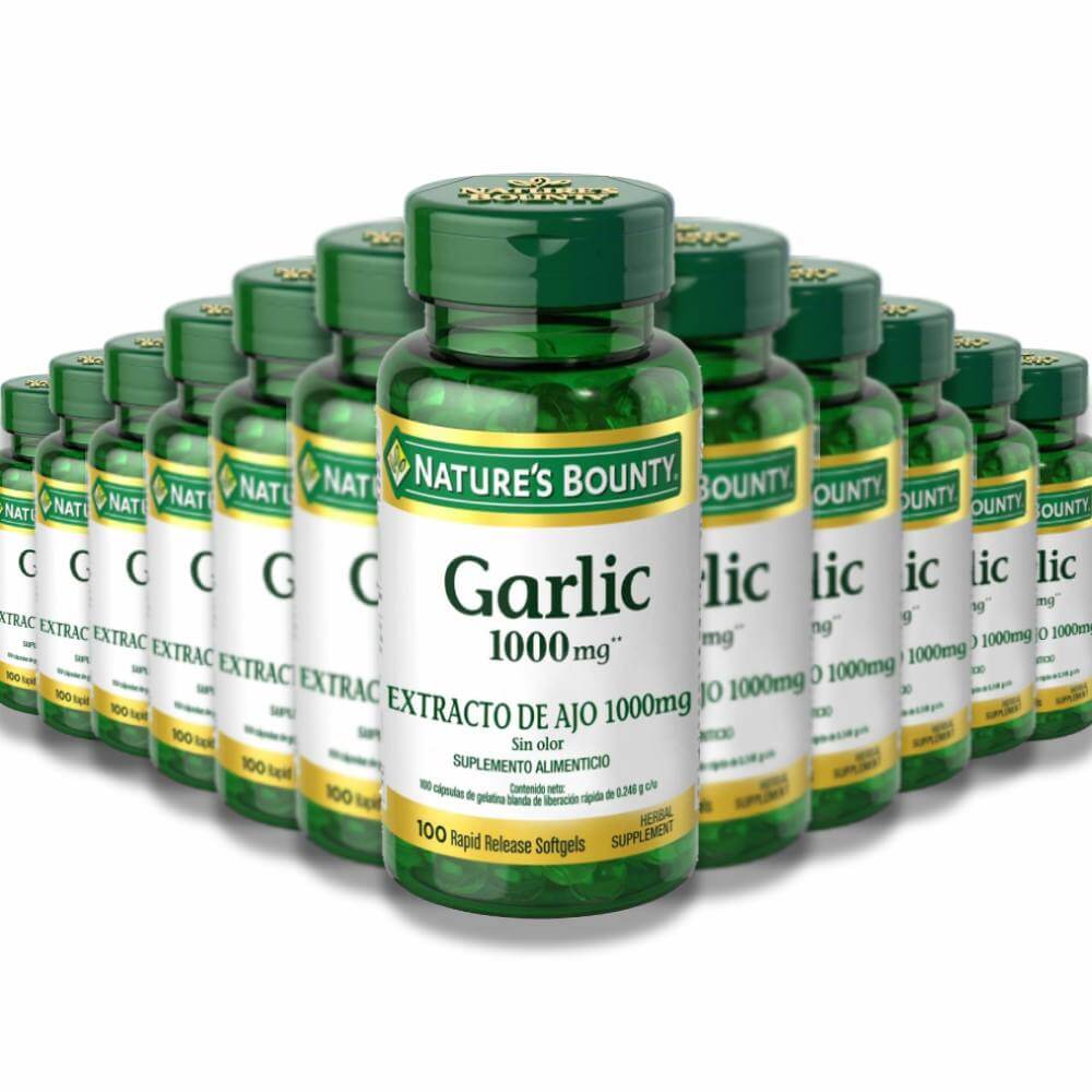 Nature's Bounty Garlic Extract Rapid Release Softgels 1000 Mg 100 Ct 24 Pack Contarmarket