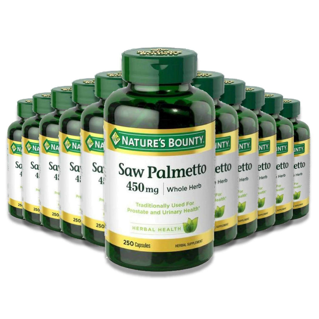 Nature's Bounty Saw Palmetto 450mg 250 Capsules - 12 Pack Contarmarket