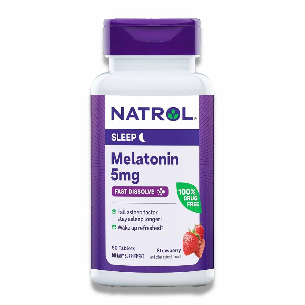 Natrol - Melatonin Fast Dissolve Strawberry  5 mg 90 Tablets - 12 Pack