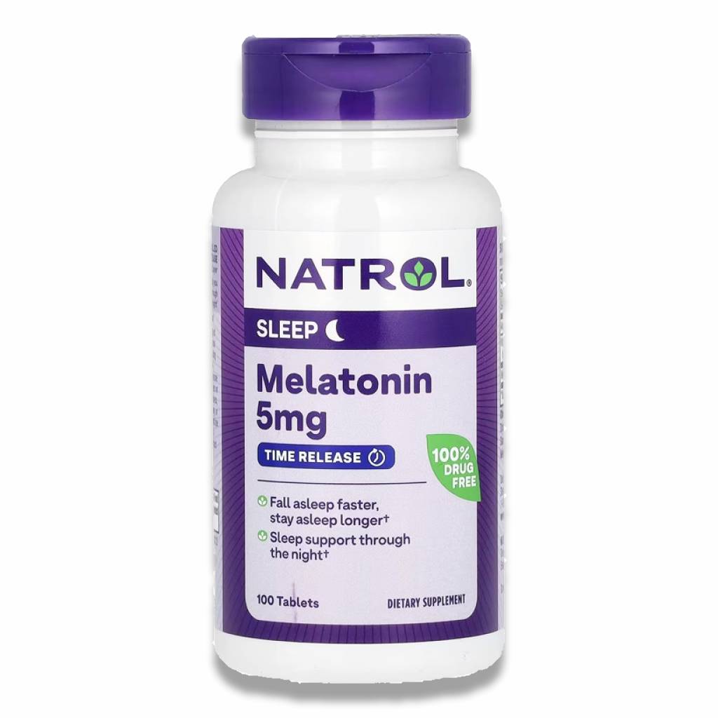 Natrol - Melatonin Time Release 5 mg  - 100 Tablets - 12 Pack