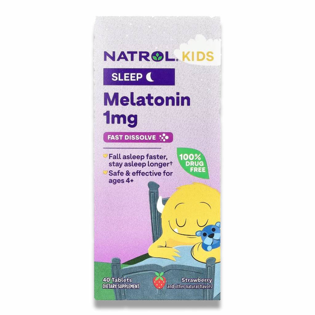 Natrol - Kids Melatonin, Fast Dissolve - 1 mg 40 Tablets - 12 Pack