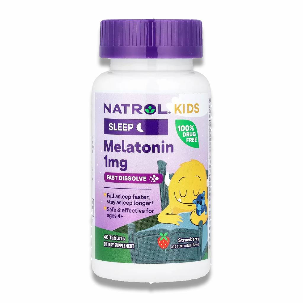 Natrol - Kids Melatonin, Fast Dissolve - 1 mg 40 Tablets - 12 Pack