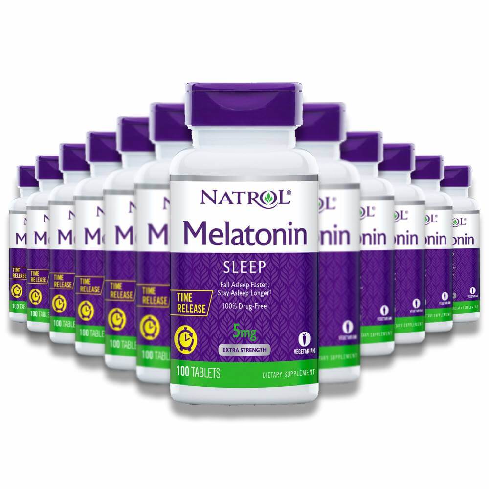 Natrol Melatonin Time Release 5mg 100 Tablets 12 Pack Contarmarket