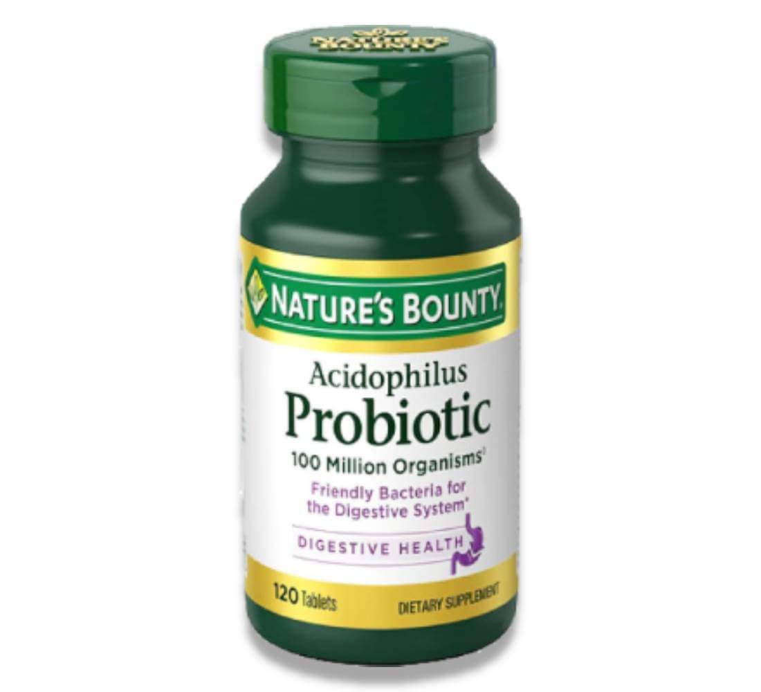 Nature's Bounty Acidophilus Probiotic - 120 Tablets, 12 Pack Contarmarket