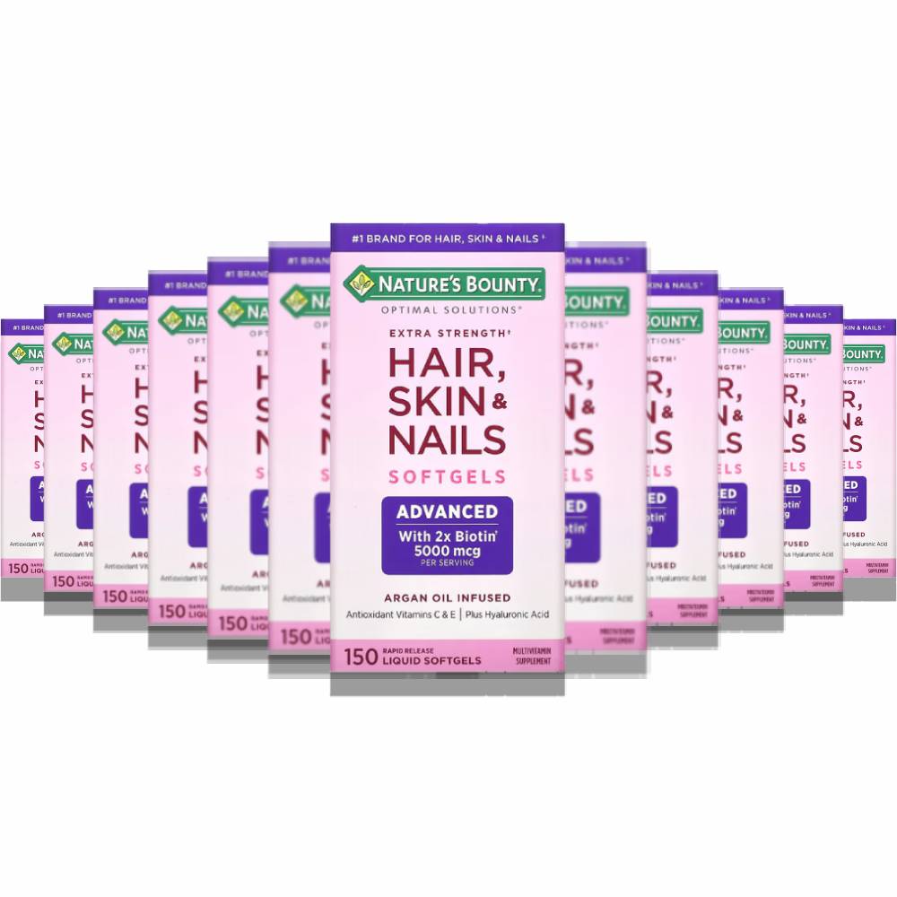 Nature's Bounty - Extra Concentration for Hair, Skin and Nails, Quick Release Softgels - 150 Ct - 12 Pack