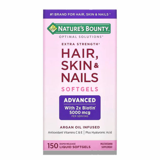 Nature's Bounty - Extra Concentration for Hair, Skin and Nails, Quick Release Softgels - 150 Ct - 12 Pack