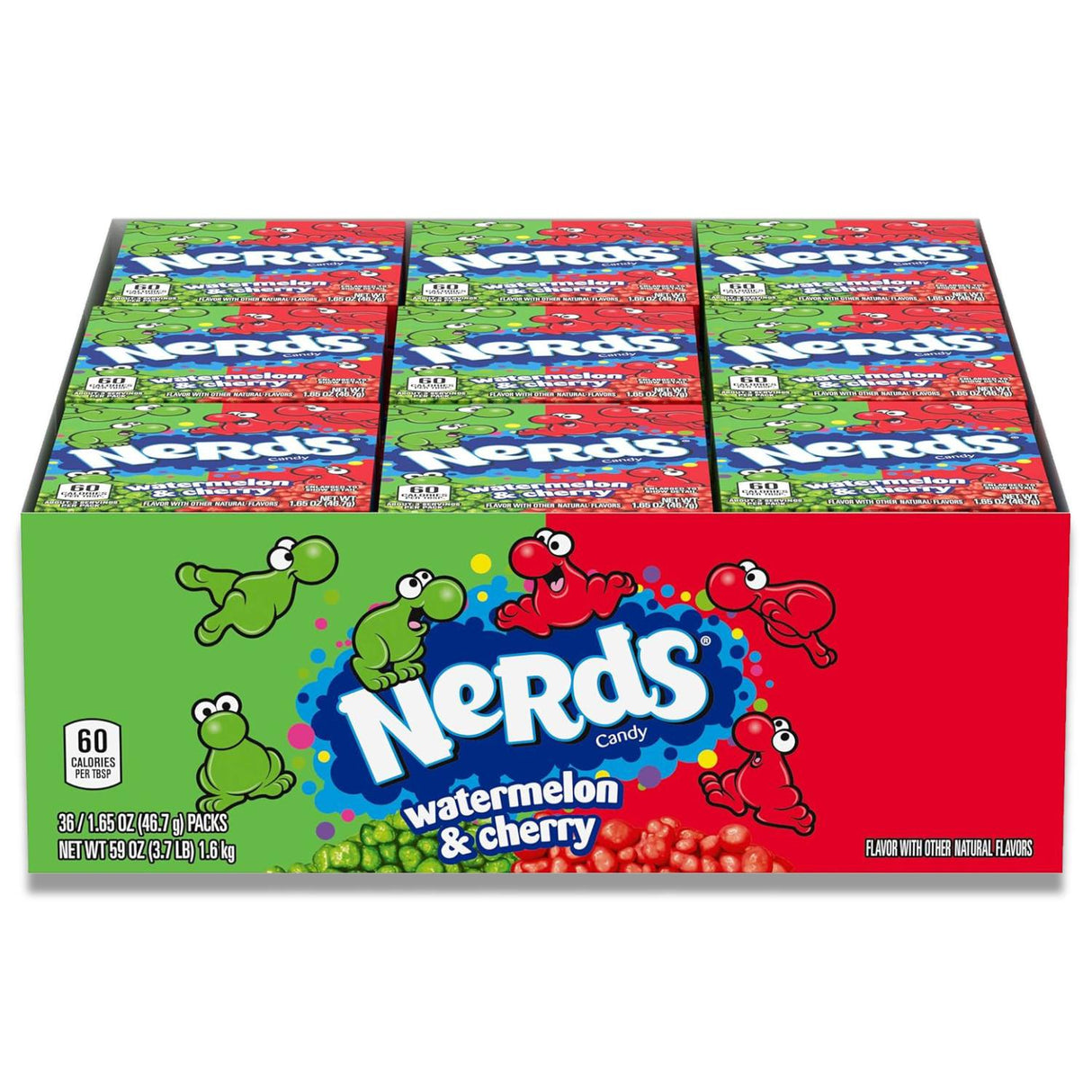 Nerds Candy Watermelon & Wild Cherry - 1.65 Oz - 36 Ct Each Contarmarket