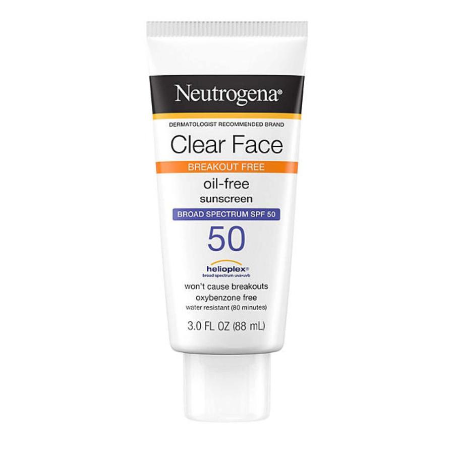 Neutrogena - Clear Face Sunscreen, SPF 50 - 3 Oz - 2 Pack