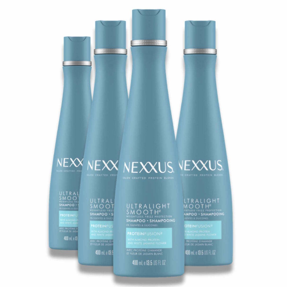 Nexxus - Salon Crafted Protein Blends, Weightless Frizz Protection, Shampoo - 13.5 Oz - 4 Pack