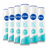 Nivea - Deodorant Spray, Dry Fresh - 150 ml - 6 Pack