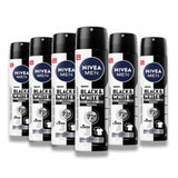 Nivea Men - Invisible For Black & White, 72h Anti-Perspirant Deodorant - 150 ml - 6 Pack