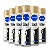 Nivea Men - Black & White Invisible Anti-Perspirant - 150 ml - 6 Pack