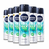 Nivea - Deodorant New Spray Cool Kick Fresh - 150 ml - 6 Pack