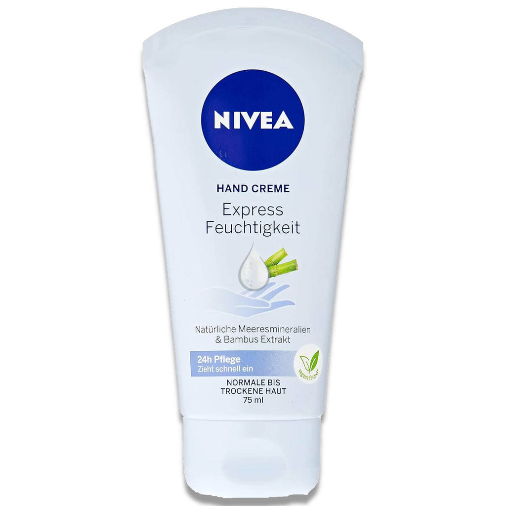 Nivea Express Moisture Hand Cream - Bamboo Extract, 75 ml - 12 Pack Contarmarket