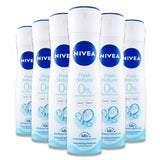 Nivea - Deodorant New Spray Fresh Natural - 150 ml - 6 Pack