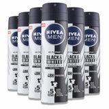 Nivea - Deodorant Spray Black & White Original - 150 ml - 6 Pack