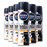 Nivea - Deodorant Spray Black & White Ultimate - 150 ml - 6 Pack